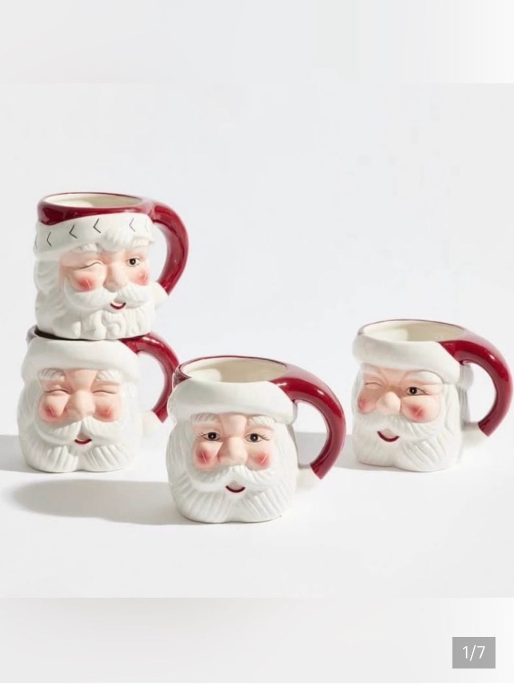 Pottery Barn Santa mugs